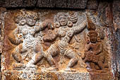 The great Chola temples of Tamil Nadu - The Airavatesvara temple of Darasuram. Details of the northern stairway of the vimana. 